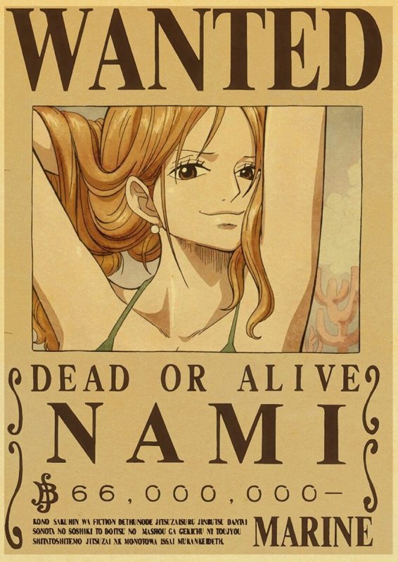 Avis De Recherche Nami Poster Wanted Nami | Boutique Manga