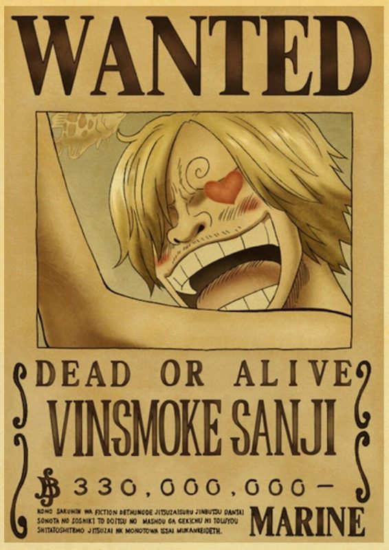 Vinsmoke Sanji Wanted Poster