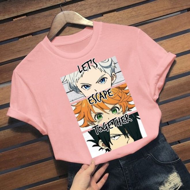 T-Shirt-Manches-Courtes-Promised-Neverland-Rose