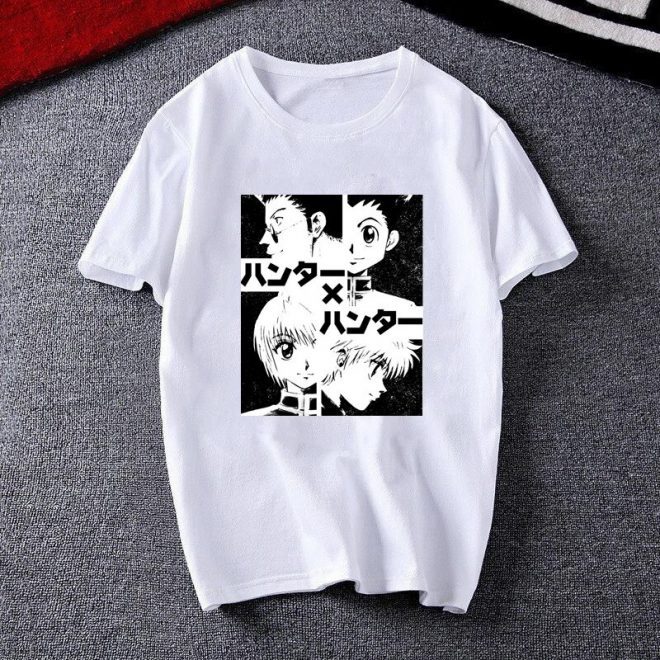 T-Shirt-Gon-Leolio-Kirua-Kurapika-Kanji