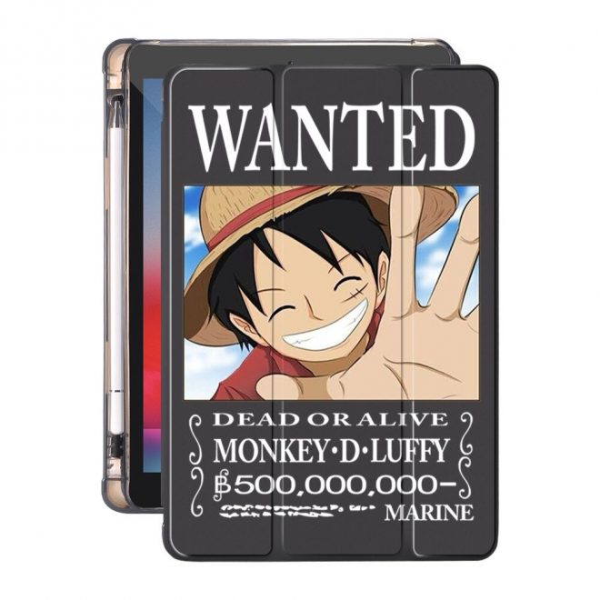 Coque-iPad-Monkey-D-Luffy-Noir