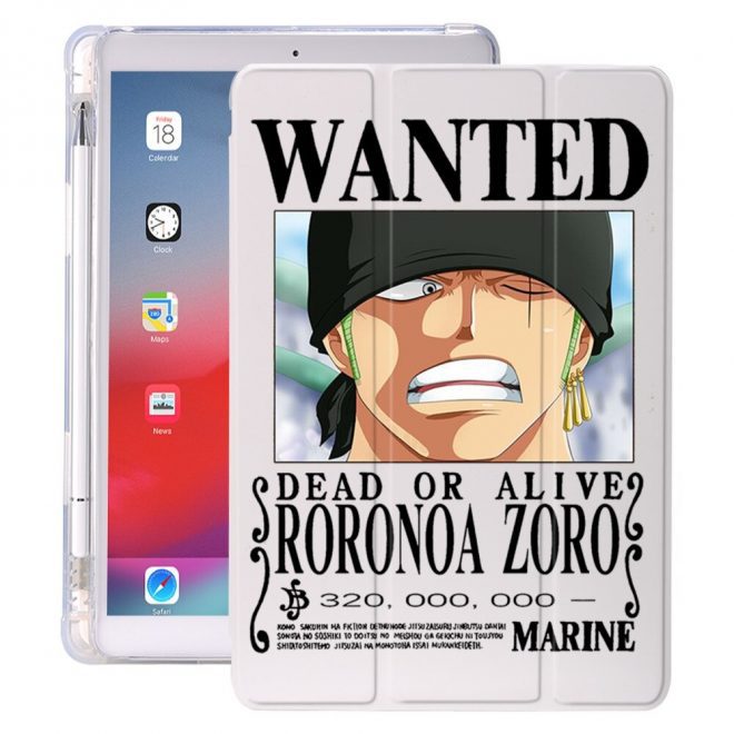 Coque-iPad-Roronoa-Zoro-Blanc