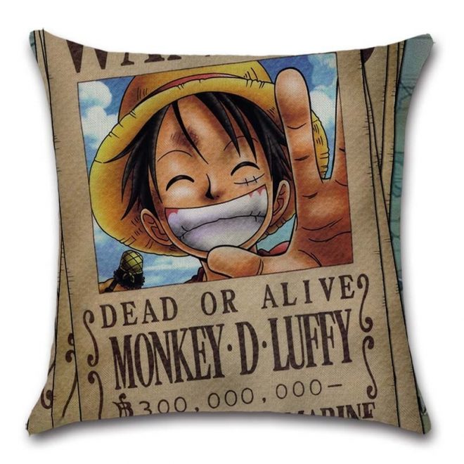 Housse-oreiller-Wanted-Luffy