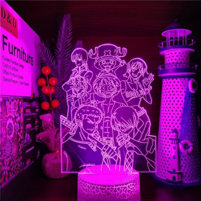 Lampe-LED-Equipage-Mugiwara-Violet-Cracked