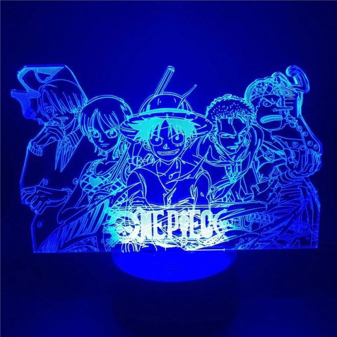 Lampe-LED-Luffy-Nami-Zoro-Sanji-Usopp-Bleu
