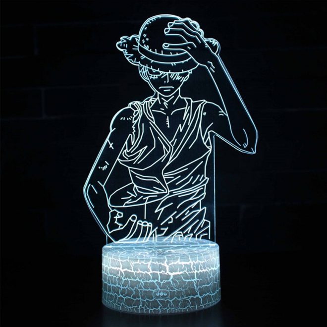 Lampe-LED-Mugiwara-no-Luffy-Cracked-Bleu