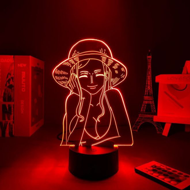Lampe-LED-Nico-Robin-Rouge