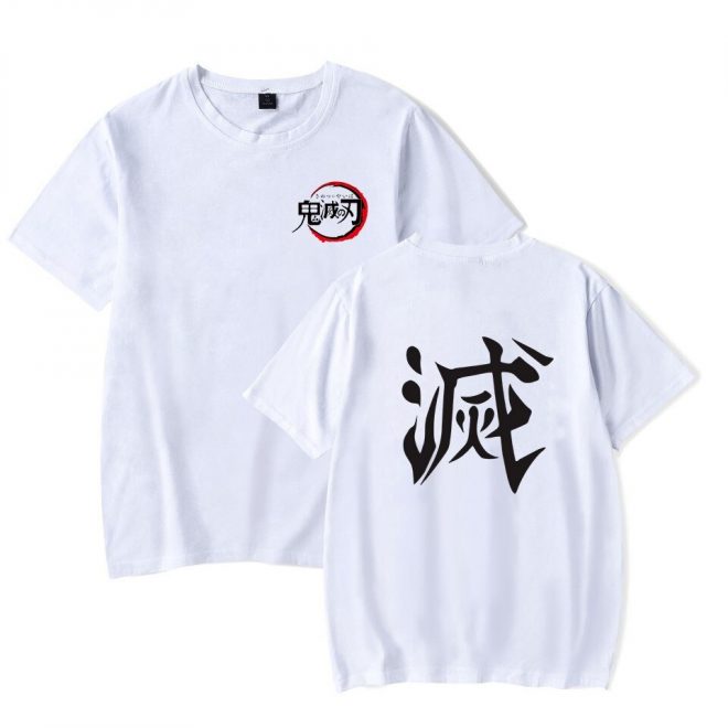 T-Shirt-Logo-Demon-Slayer-Blanc