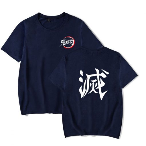 T-Shirt-Logo-Demon-Slayer-Bleu-Foncé