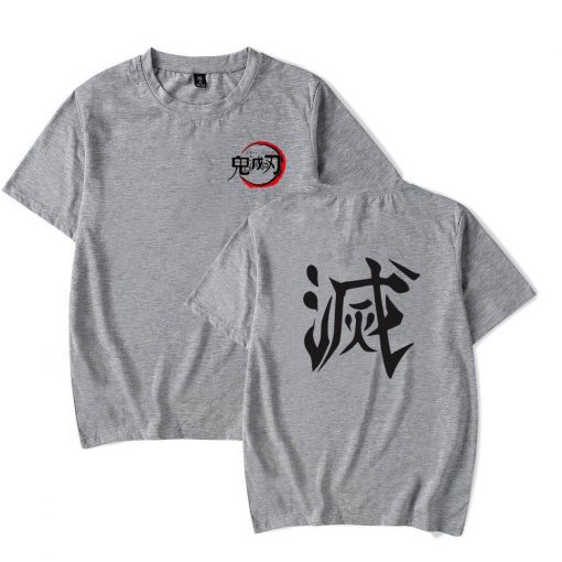 T-Shirt-Logo-Demon-Slayer-Gris