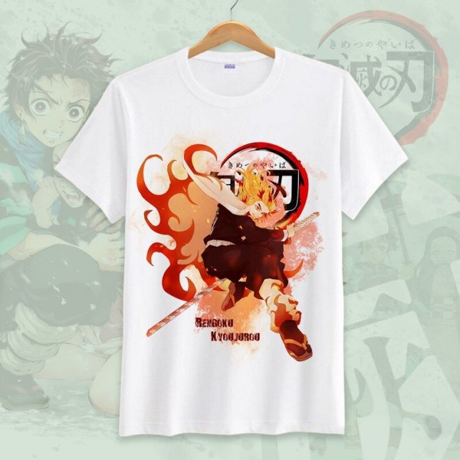 T-Shirt-Rengoku-Kyojuro-Blanc