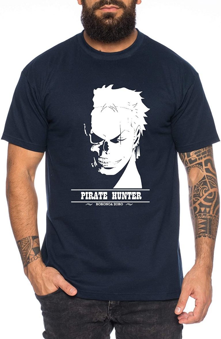 T-Shirt-Roronoa-Zoro-Pirate-Hunter-Bleu-Foncé