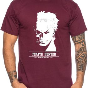 T-Shirt-Roronoa-Zoro-Pirate-Hunter-Rouge