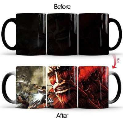 Tasse Attaque des Titans : Thermosensible Eren vs Titan Colossal