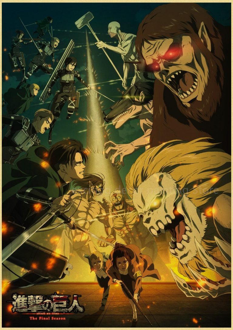 Poster Sur Toile Levi Ackerman Attaque Des Titans, Dortoir, Chambre à Coucher, Décoration Murale Pour Salon, Chambre à Coucher, Décoration Sans Cadre, 30 X 45 Cm