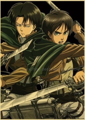 Poster Attaque des Titans : Livai & Eren