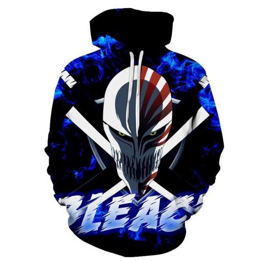 Sweat à Capuche 3D Bleach Logo Bleach Boutique Manga